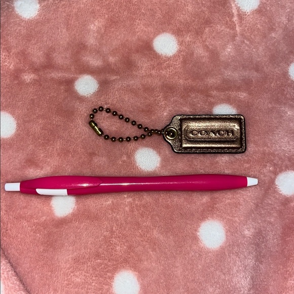 Coach Bronze Metallic Hang Bag Tag Keychain - Picture 2 of 4